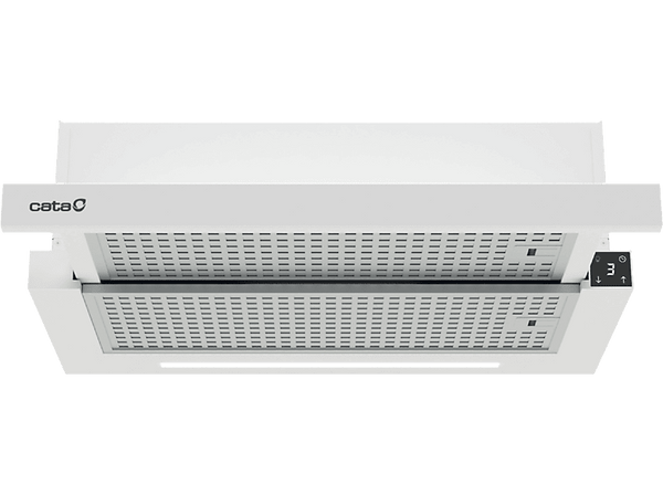 Campana extraíble - Cata TFH 6430 GBH, Telescópica, 4 Niveles de Potencia, 391.5 m³/h, 59.8 cm, LED, Blanco