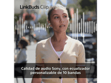Auriculares True Wireless - Sony LinkBuds Clip, Estilo abierto, 3 modos de escucha, IPX4, Llamadas nítidas, 37 horas, IA, Táctil, iOS/Android, Verde