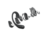 Auriculares True Wireless - Shokz OpenFit 2, 48 h Autonomía, Open-Ear, Resistencia al agua IP55, Micrófono con cancelación de ruido, Negro