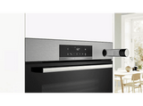 Horno a vapor - Bosch HRG532ES3, Serie 4,  Multifunción, Aquálisis, 71 l, 60 cm, 3D Hotair, Panel trasero autolimpiante, Inox