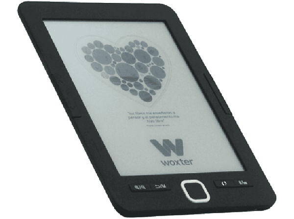 eReader - Woxter Scriba 195, Para eBook, 4GB capacidad y 6 pulgadas, Negro
