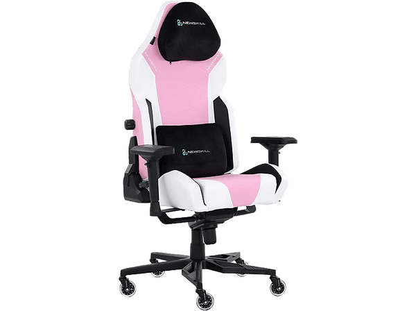 Silla gaming - Newskill Gaming Banshee Rosa Polipiel, Reposabrazos 4D, Ajustable, Transpirable