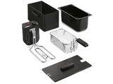 Freidora - Princess 182727 Black Fryer, 2000W, 3L de capacidad, Filtro de aceite de seguridad
