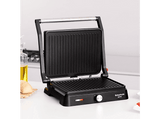 Grill - Taurus Bistro, 2600 W, Apertura de 180º, Termostato regulable, Bandeja recogegrasas, Revestimiento antiadherente libre de PFOA, Metálico