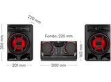 Microcadena - LG X BOOM CK43N, 300 W, CD, CD-R, CD-RW, 2x USB, Bluetooth, Negro