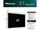 TV QLED 55 - Hisense Canvas 55S7NQ, UHD 4K, Quad Core MT9618, Smart TV, DVB-T2, Marco StyleSwap, Aluminio