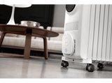 Radiador - De'Longhi Dragon EASYTRONIC TRD50820, Sistema de aceite, 2000W, 12 niveles de temperatura, 8 elementos, Blanco