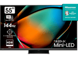 TV Mini LED 55 - Hisense 55U8KQ, UHD 4K, Quad Core MT9618, Quantum Dot Colour, Sonido multicanal, Negro