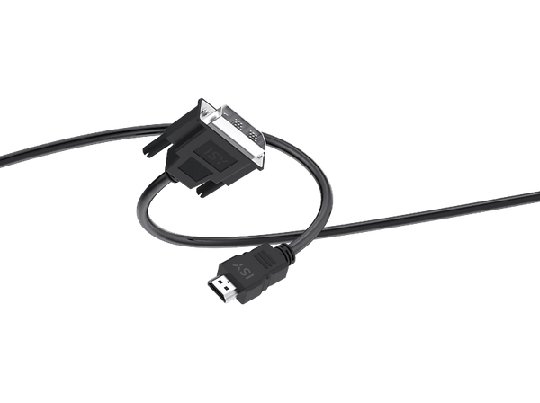 Cable HDMI - ISY IDV-5001, 1.5m, DVI a HDMI, Resolución 4096 x 2160 (4K) píxeles, Negro