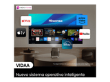 Mini proyector - Hisense M2 Pro, Zoom Óptico, 1300 lúmenes, Autoenfoque, IA, 3D , Gris