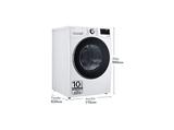Secadora bomba de calor - LG RH18U8AVCW, 18 kg, 15 programas, 6 Motion™, Eco Hybrid™, Blanco