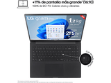 Portátil - LG 16Z90SP-K.AD88B, 16 OLED 4K, Intel® Core™ Evo™ Ultra 7-155H, 32 GB RAM, 1 TB SSD, Arc™ GPU, W11H, Negro Obsidiana