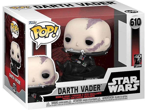 Figura Funko Pop! - Darth Vader (sin máscara), Star Wars: El Retorno del Jedi (40 Aniversario)