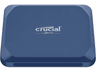 Disco duro SSD externo - Crucial X10 Portable SSD, 2 TB, Velocidad de lectura hasta 2100 MB/s, IP65, Azul