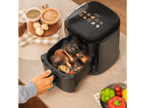 Freidora de aire - Cecotec Cecofry&Grill Smokin’Prime 6500, 2200W, 6.5l, Ahumador integrado, Diseño 3 en 1, Ventana, 10 menús, Grillin Style, Negro