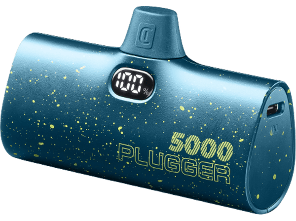 Powerbank - CellularLine PBPLUGGER5000B, 20 W,  5000 mAh, Universal, USB - C, Azul