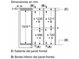 Frigorífico combi integrable - Balay 3KID967F, No Frost, 193.5 cm, 381 l, Extra Ventilación, Blanco