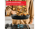 Sartén - Tefal Excellence Jordi Cruz G3200743, Sartén 30 cm, Revestimiento antiadherente, Inducción, 5-6 personas, Máximo calentamiento, Negro