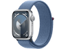 Apple Watch Series 9 (2023), GPS, 41 mm, Gesto de doble toque, Caja de aluminio plata, Correa Sport Loop azul invierno