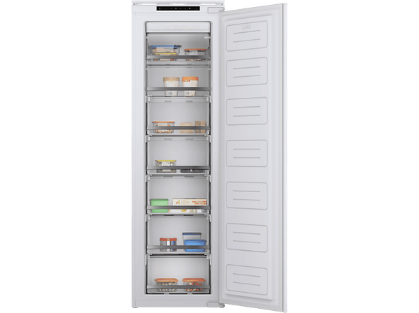 Congelador integrable - Haier HAUN518EW, 200 l, 176.9 cm, Sin panelar