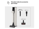 Aspirador escoba - LG A9T-PRIME1C, 260W de succión, sistema de autovaciado y sistema de compresión de polvo, 4 h, Beige