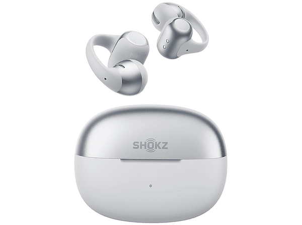 Auriculares conducción de aire - Shokz OpenDots 2, 40h Autonomía, Dolby Audio, Open-Ear, IP57, 3 Micrófonos, Gris