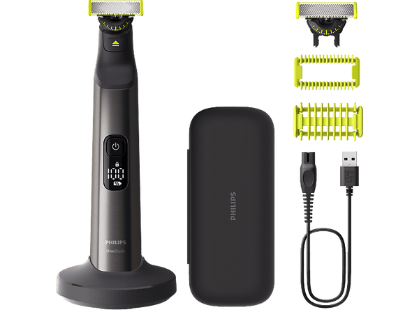 Barbero - Philips One Blade Pro QP6652/61, maquinilla de afeitar cara y cuerpo, cuchilla 360, uso en seco y mojado, 20 longitudes,  autonomía 120 min
