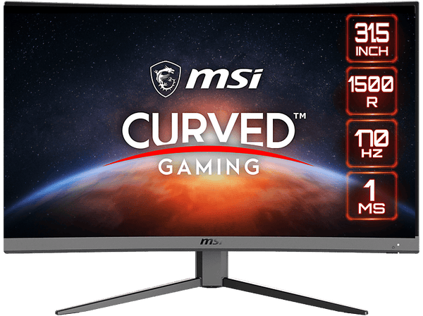 Monitor gaming - MSI Optix G32CQ4 E2, 31.5", WQHD, 1 ms, 170 Hz, FreeSy nc Premium, 1x DP (1.2a) 2x HDMI (2.0b), Negro