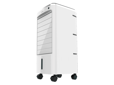 Climatizador evaporativo - Cecotec EnergySilence 3500 Cool Compact, 65 W, Depósito 3,5 L, 3 velocidades, Oscilación 70º, 2 enfriadores, Blanco