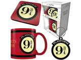 Pack Merchandising - Pyramid International, Harry Potter: Caja regalo Platform 9 3/4, Taza + Llavero +Posavasos