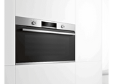 Horno - Bosch Serie 6 VBD5780S0, Multifunción, 112L, 90cm, 10 funciones, LCD, Clase A+, Pirolítico, Negro
