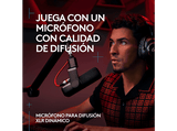 Micrófono - Logitech G Yeti Studio, de difusión XLR dinámico activo con Clearamp, Doble diafragma, Supercardioide, Suspensión antivibraciones, Negro