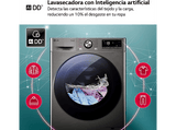 Lavadora secadora - LG F4DR7011AGS, 11kg / 6kg, 1400 rpm, 14 programas, AI Direct Drive ™, Steam™, Inox antihuellas