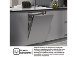 Lavavajillas integrable - Hisense HV673A65, 16 servicios, 7 programas, 59.8 cm, Tercera Bandeja, Wi Fi, Sin Panelar