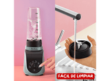 Batidora de vaso - Moulinex Blend Up Essential LM1E04, 800 W, 6 Programas, Botella hermética, 700 ml, Cuchillas Powelix, Compacta, Eucalipto