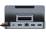 Hub - Baseus GamerX Series 6-Port Type C, 1x HDMI, 3x USB 3.0, 1x RJ45 y 1x USB-C, Space Grey