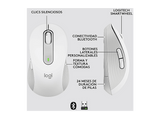 Ratón inalámbrico - Logitech Signature M650, Para manos grandes, Bluetooth-USB, Clics silenciosos, Windows, macOS, Personalizable, Blanco