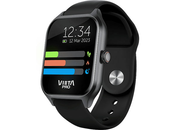 Smartwatch - Vieta Pro Go 2,  Carga Magnética, IP67, Monitor de sueño, Autonomía 7 días,  Negro
