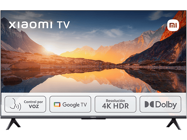 TV LED 50" - Xiaomi A 2025 50, HDR 4K, Smart TV (Google TV), Dolby Audio, DTS Virtual:X, Control por voz, Black