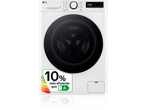 Lavadora carga frontal - LG F4WR9009A2W, Serie 900, 9 kg, 1.400 rpm, 16 programas , AI Direct Drive™, TurboWash™360˚, Blanco