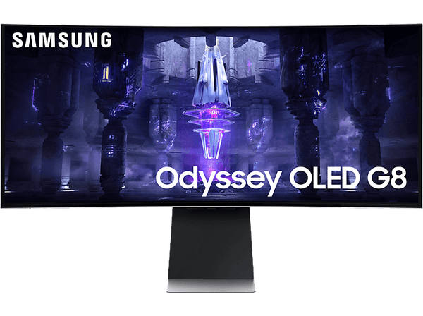 Monitor gaming - Samsung OLED Odyssey G8 LS34BG850SUXEN, 34 ", 0,1 ms, 175Hz, Bluetooth, Plata