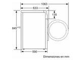 Lavadora carga frontal - Bosch WAN24290EP, 9 kg, 1200 rpm, 14 programas, Speed Perfect, Motor SilentPowerDrive, Higiene Plus,  Blanco