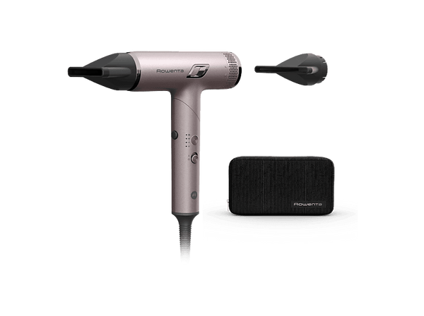 Secador - Rowenta Nano HY8530, Secador de pelo de viaje, Plegable,  1700W, 3 temperaturas, Super ligero, 2 boquillas concentradoras, Funda, Rosa