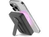 Powerbank - CellularLine Mag Stand, 10000 mAh, 20 W, Carga inalámbrica, USB C, Negro