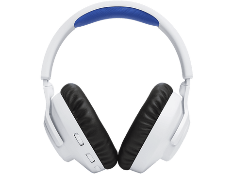 Auriculares gaming - JBL Quantum 360P Console Wireless, Para PlayStation, Inalámbrico, Cancelación Activa de Ruido, Micrófono, Blanco y Azul