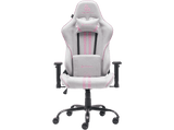 Silla gaming - Newskill Kitsune V2, Reposabrazos 2D, Hasta 136 kg, Tela Transpirable, Cojines Lumbar y Cervical, Reclinable en 180º, Rosa