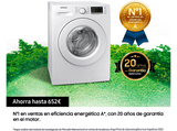 Lavadora secadora - Samsung WD80T4046EE/EC, 8 kg/5 kg, 1400 rpm, EcoBubble™, Programas de vapor, Blanco