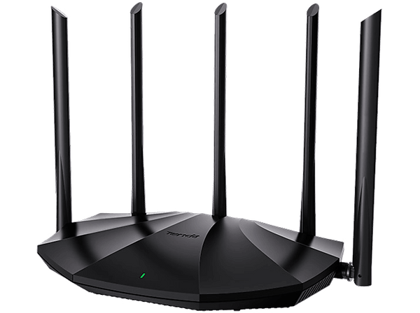 Router WiFi - Tenda TX2 Pro, Doble banda, Wi-Fi 6,2.4 GHz y 5 GHz, 5 antenas externas, Negro