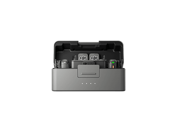 Micrófono - DJI MIC 3 (2 TX + 1 RX + Estuche de carga), Inalámbrico, Cancelación de ruido avanzada, 28h Autonomía, Negro
