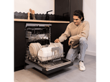 Lavavajillas - Cecotec Bolero Aguazero 6500 Inox C, 15 servicios, 6 programas, 60 cm, Dual Zone Wash, Auto Open, Motor Inverter Plus, Inox